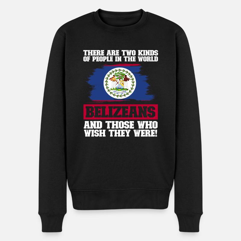 Belize Flagge Belizer - Männer Premium Bio Pullover - Schwarz