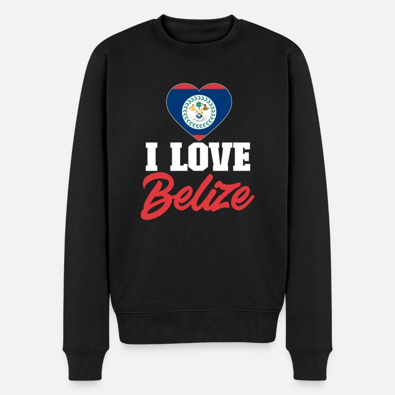 Drapeau du Belize Bélizien - Pull Premium bio Homme - noir