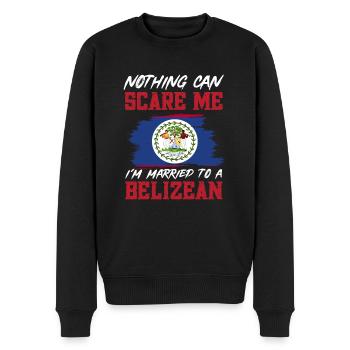 Belize Flagge Belizer - Männer Premium Bio Pullover - Schwarz - Vorne - Nico (187cm)