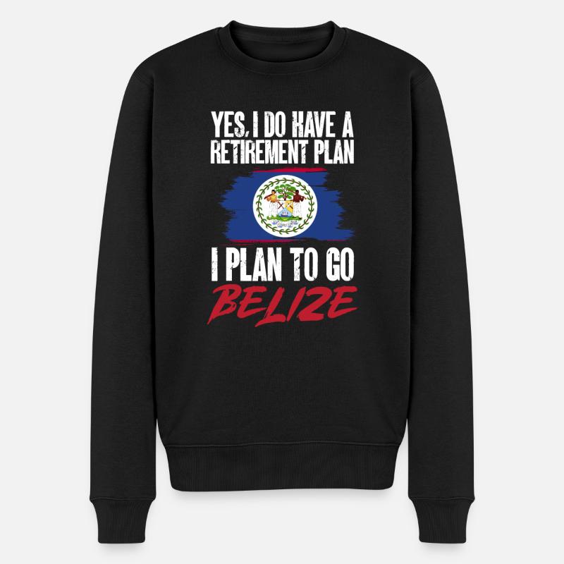 Belize Flag Belizean - Men's Premium Organic Jumper - black