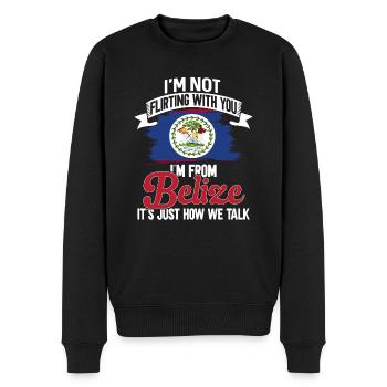 Belize Flagge Belizer - Männer Premium Bio Pullover - Schwarz - Vorne - Nico (187cm)