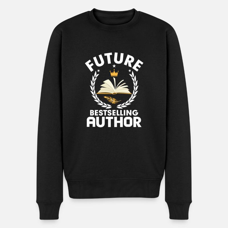 Future Bestselling Author Book Novel Writer - Männer Premium Bio Pullover - Schwarz