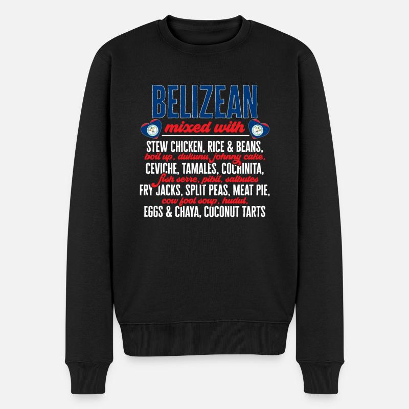 Belize Flagge Belizer - Männer Premium Bio Pullover - Schwarz