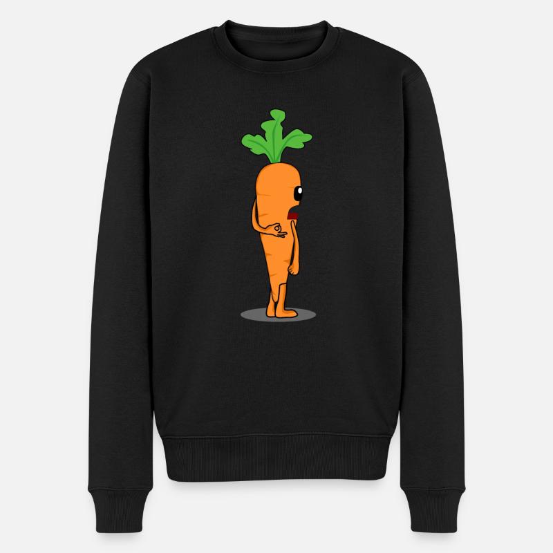 Carrot Reingeschaut Carrots - Männer Premium Bio Pullover - Schwarz