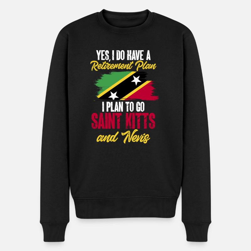Drapeau de Saint-Kitts-et-Nevis - Pull Premium bio Homme - noir