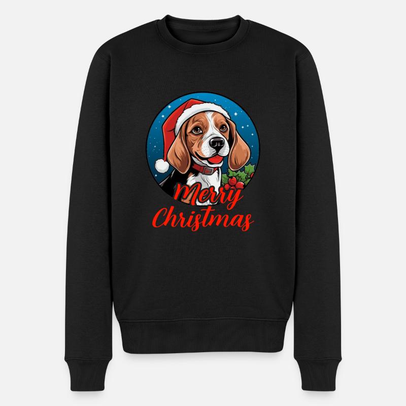 Joyeux Noël Beagle - Pull Premium bio Homme - noir