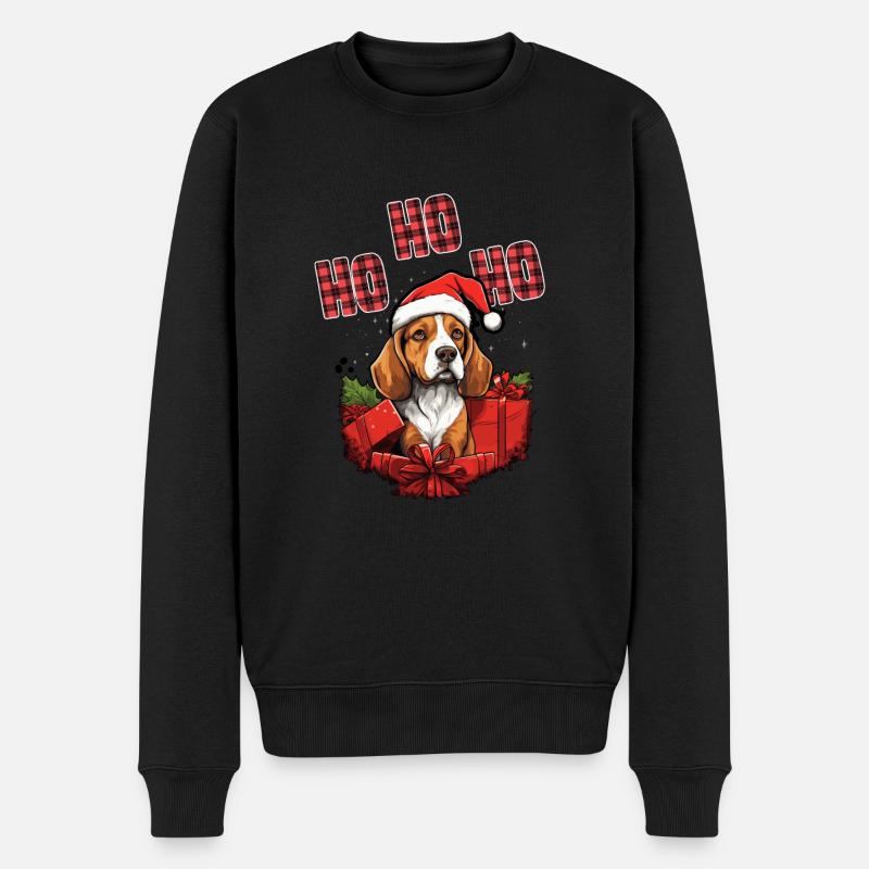 Joyeux Noël Beagle - Pull Premium bio Homme - noir