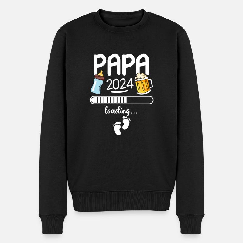 Daddy 2024 Loading - Men's Premium Organic Jumper - black