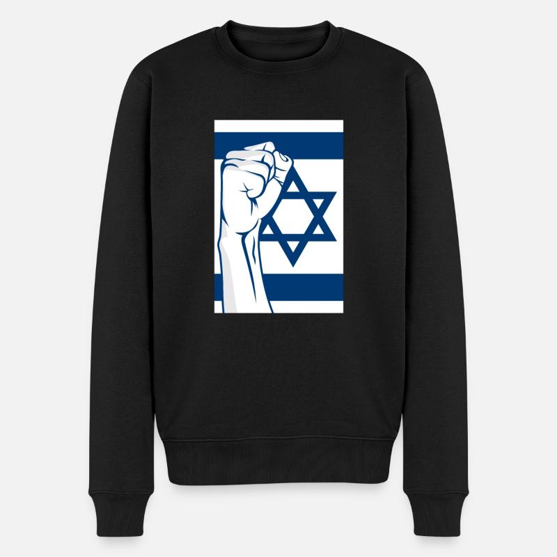 Faust Israel - Männer Premium Bio Pullover - Schwarz