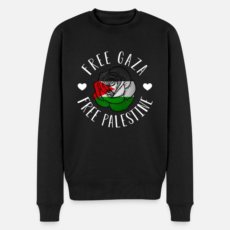 Palestina - Männer Premium Bio Pullover - Schwarz