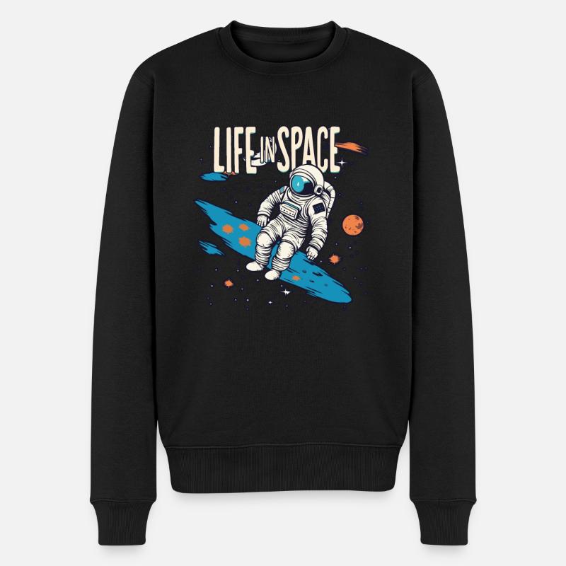 LA VIE DANS L’ESPACE - Pull Premium bio Homme - noir