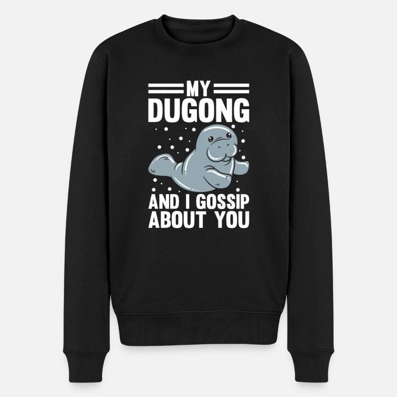 Lamantins dugongs Lamantin - Pull Premium bio Homme - noir