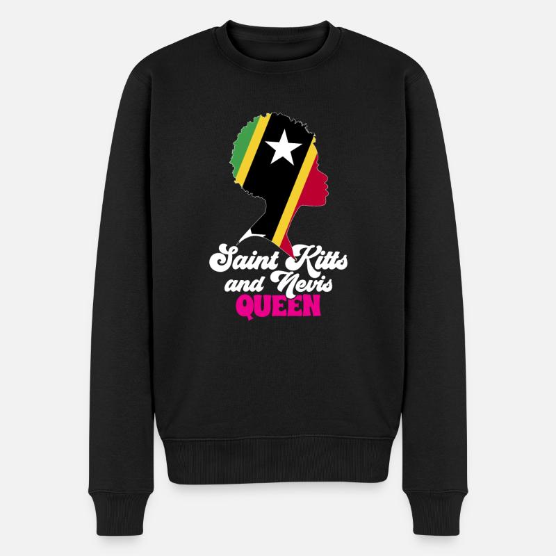 Drapeau de Saint-Kitts-et-Nevis - Pull Premium bio Homme - noir