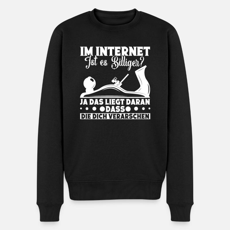 Zimmermann Zimmerer Geselle Zimmerer Werkzeug - Männer Premium Bio Pullover - Schwarz