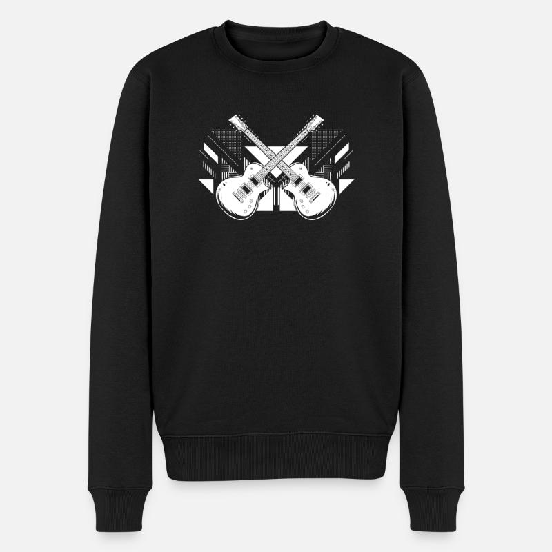E Gitarre Elektrogitarre Vintage - Männer Premium Bio Pullover - Schwarz