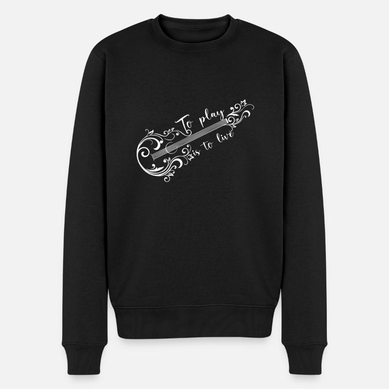 Malle de guitare acoustique - Pull Premium bio Homme - noir