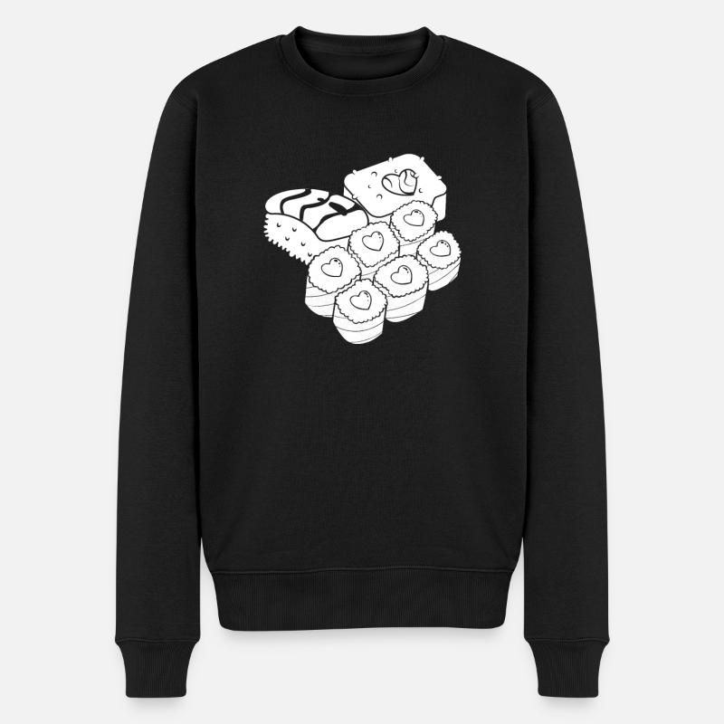 Sushi Liebe - Männer Premium Bio Pullover - Schwarz