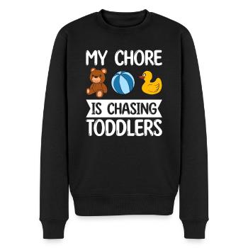 Au Pair Girl Kindergarten Nanny - Men's Premium Organic Jumper - black - Front - Nico (187cm)