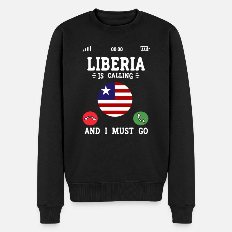 Drapeau du Libéria Libériens - Pull Premium bio Homme - noir