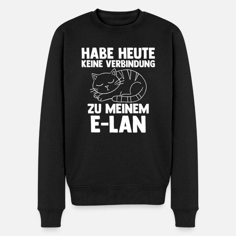 Kazue Habe Heute Keine Verbindung Zu Meinem E-Lan - Männer Premium Bio Pullover - Schwarz