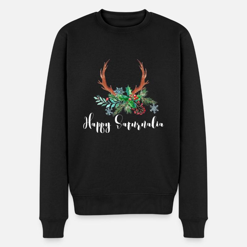 Saturnalia - Männer Premium Bio Pullover - Schwarz