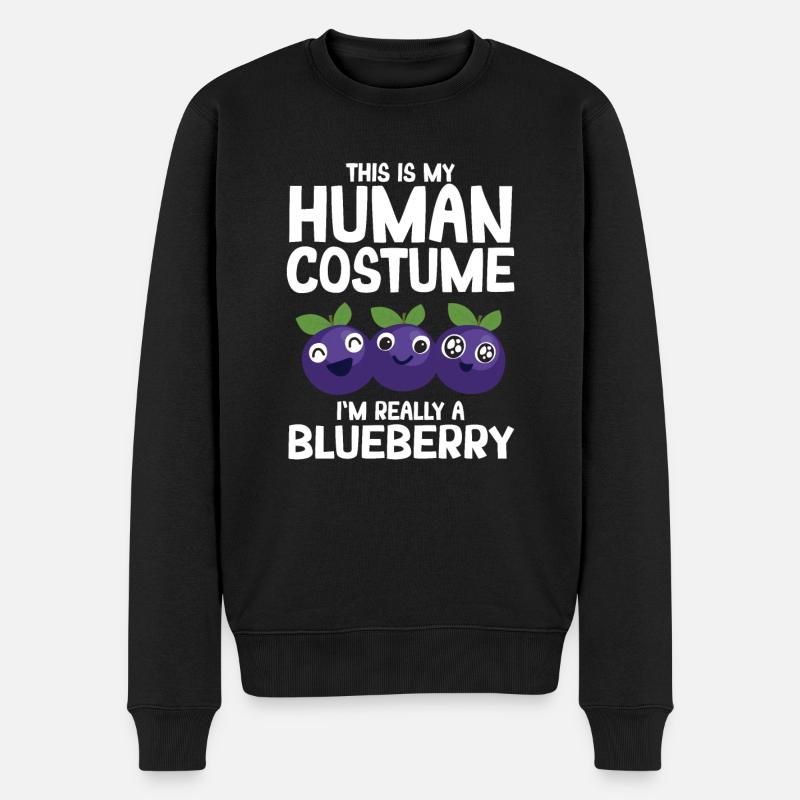 Blauberren Blauberre Geschenk - Männer Premium Bio Pullover - Schwarz