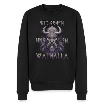Walhalla Erbe Geschenk für Wikinger Fans - Männer Premium Bio Pullover - Schwarz - Vorne - Nico (187cm)