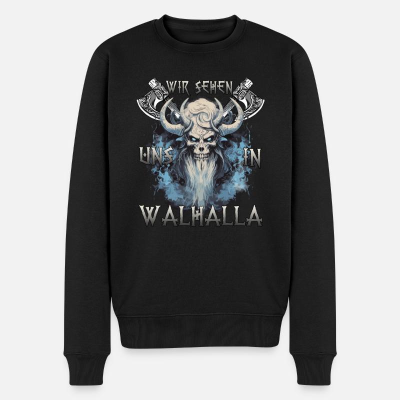 Walhalla Das Geschenk für Schildwall-Krieger - Männer Premium Bio Pullover - Schwarz