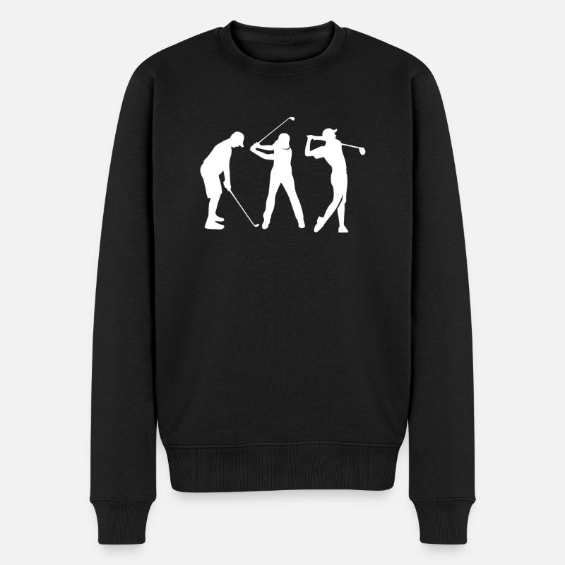 Golfeurs Joueurs de golf - Pull Premium bio Homme - noir