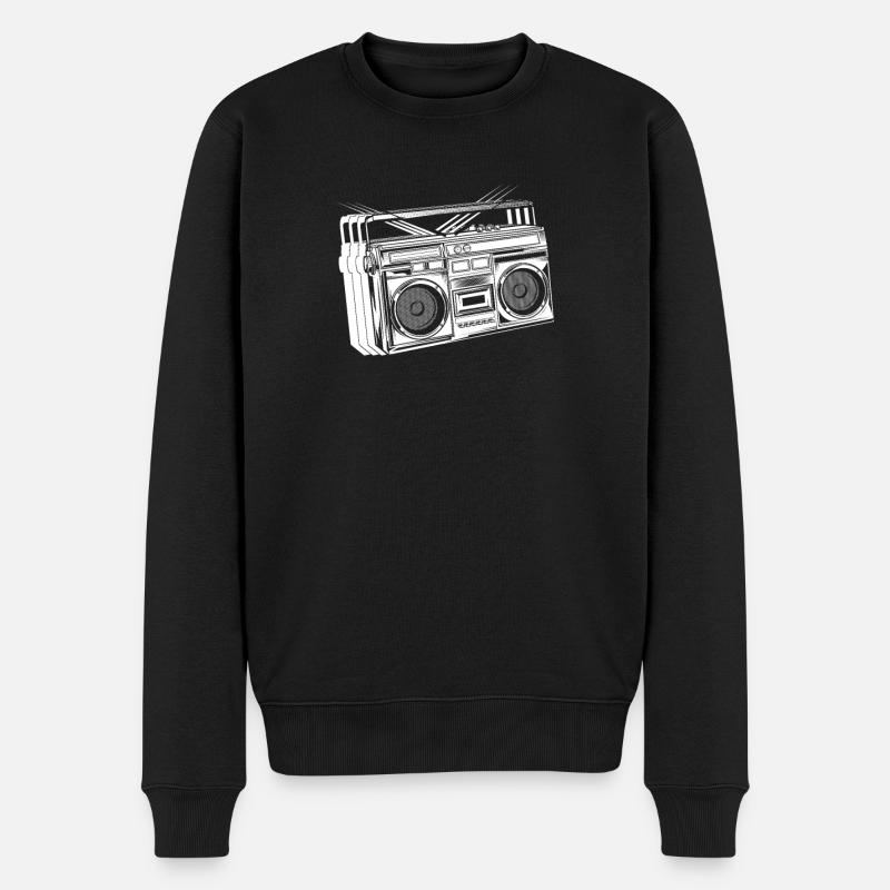 Ghettoblaster - Männer Premium Bio Pullover - Schwarz