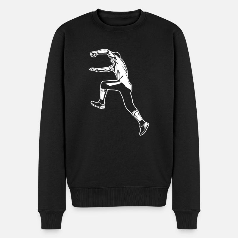 Parkour - Männer Premium Bio Pullover - Schwarz