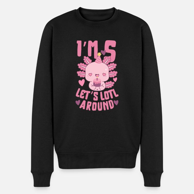 Fête d’anniversaire d’Axolotl - Pull Premium bio Homme - noir