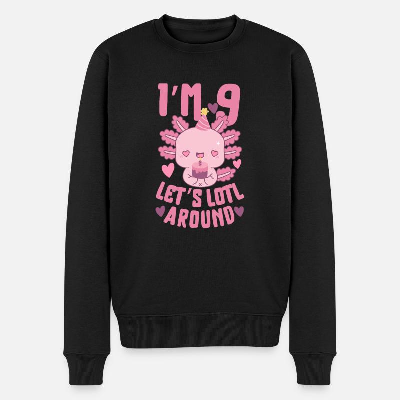 Fête d’anniversaire d’Axolotl - Pull Premium bio Homme - noir