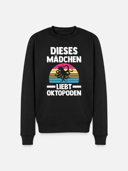 Tintenfisch Oktopus - Männer Premium Bio Pullover - Schwarz