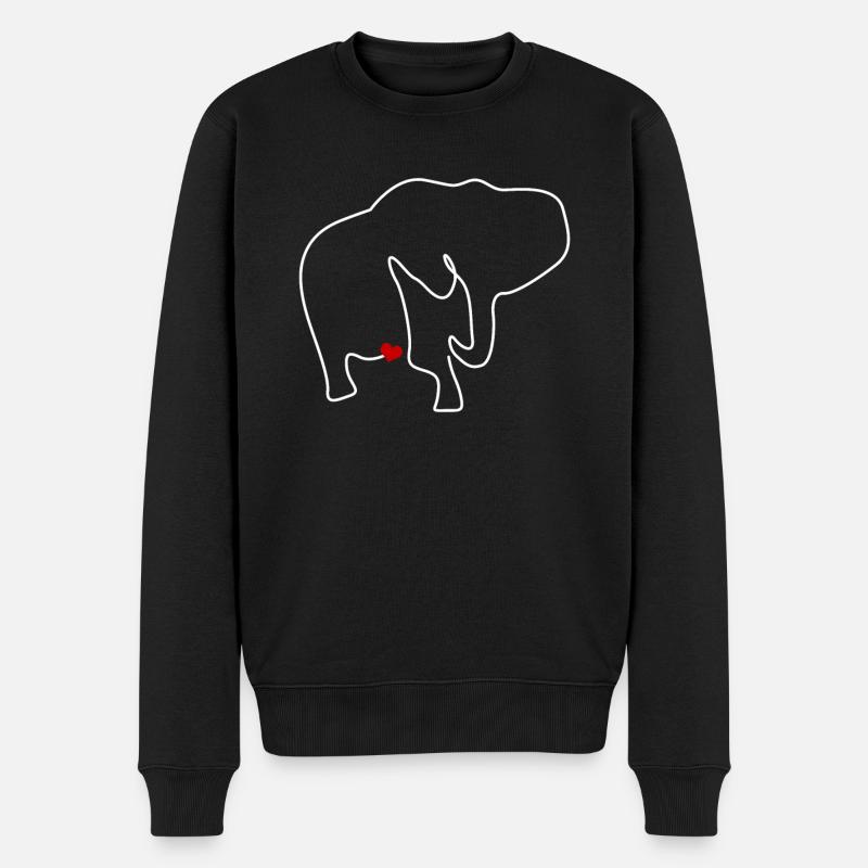 Éléphant Éléphants - Pull Premium bio Homme - noir