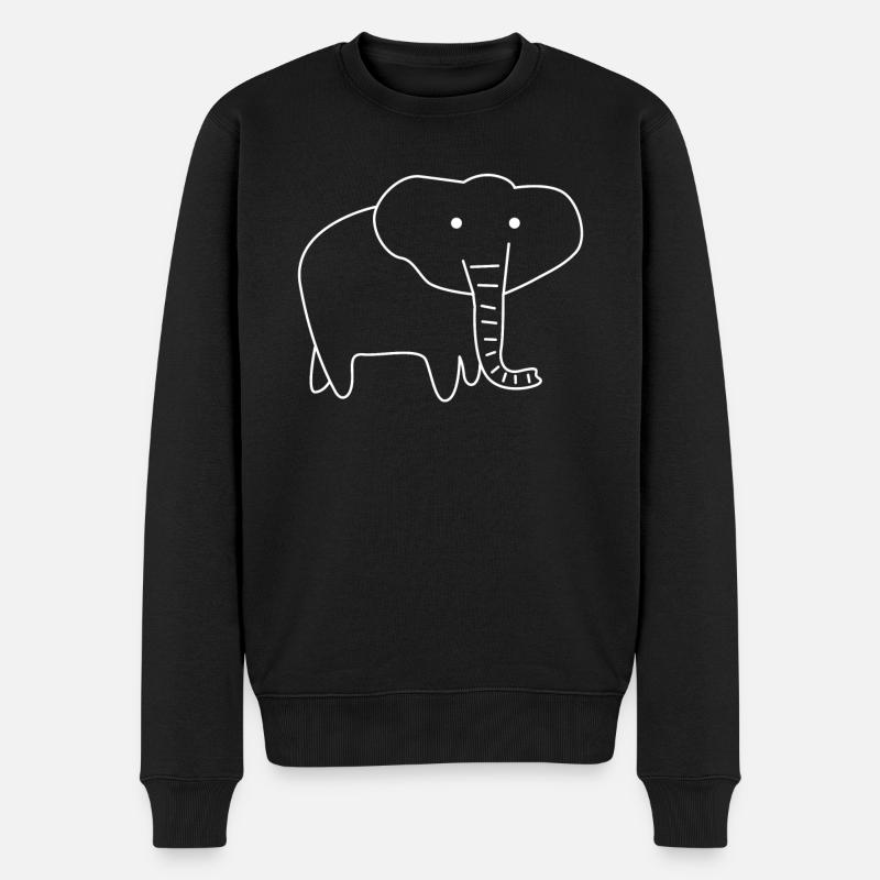 Éléphant - Pull Premium bio Homme - noir