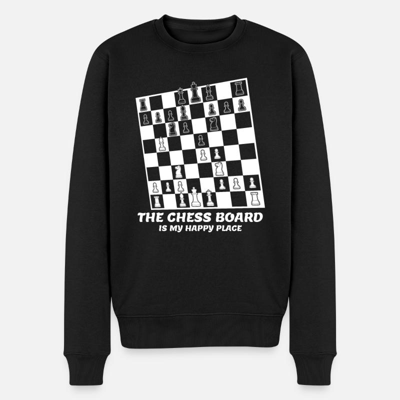 Pièces d’échecs - Pull Premium bio Homme - noir