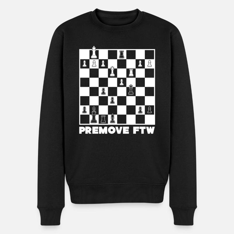 Chess Premove Premoving - Männer Premium Bio Pullover - Schwarz