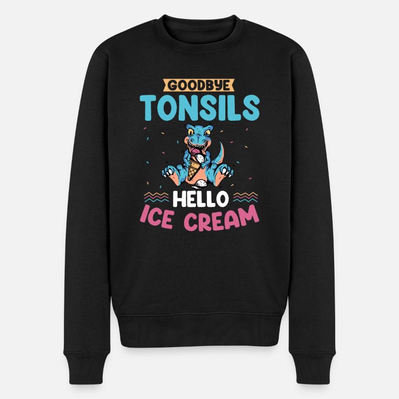 Tonsillektomie Genesung Mandelentfernung - Männer Premium Bio Pullover - Schwarz