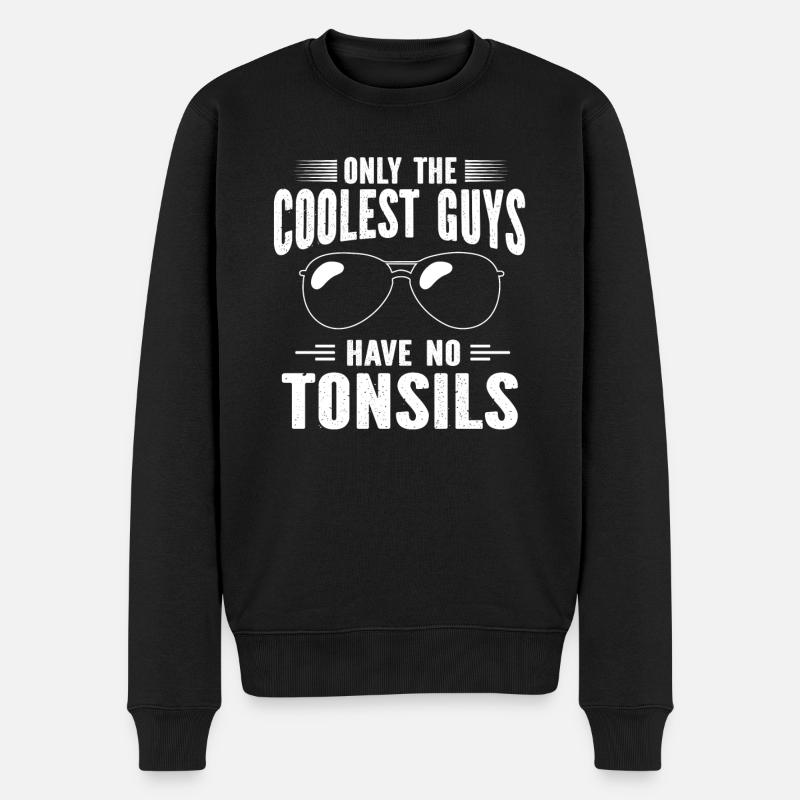 Amygdalectomie, récupération, amygdalectomie - Pull Premium bio Homme - noir