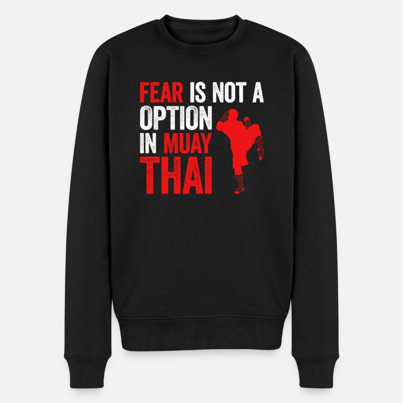Boxe Muay Thaï - Pull Premium bio Homme - noir