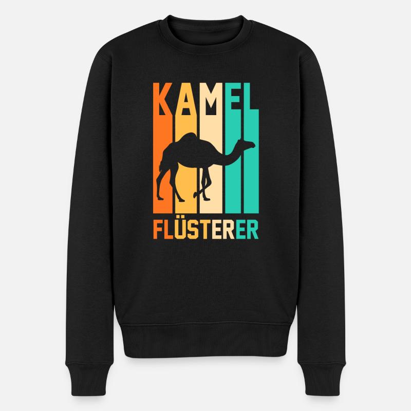 Kamel - Männer Premium Bio Pullover - Schwarz