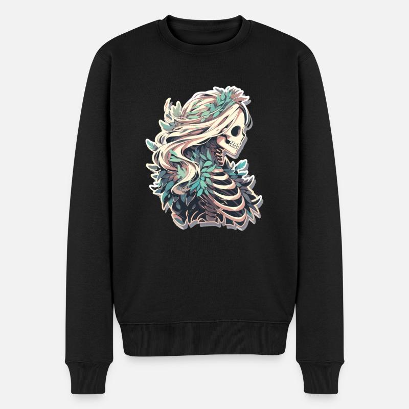 Crâne de squelette Crâne Crâne Crâne - Pull Premium bio Homme - noir