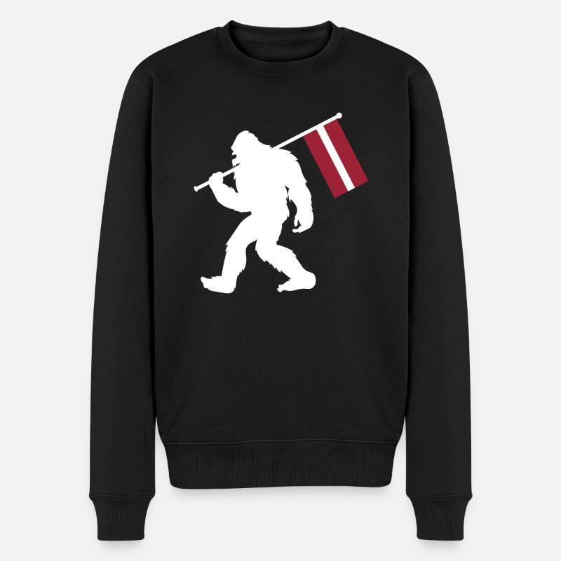 Lettland - Männer Premium Bio Pullover - Schwarz
