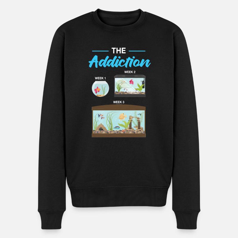 Aquarium - Männer Premium Bio Pullover - Schwarz