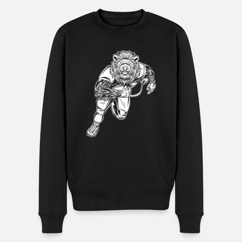 Rugby Lion - Pull Premium bio Homme - noir