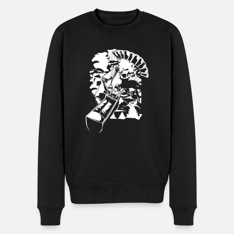 Paragleiter Paragleiten - Männer Premium Bio Pullover - Schwarz