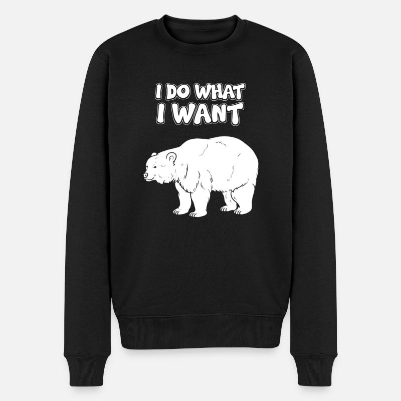 Mir Doch Egal Tragen - Männer Premium Bio Pullover - Schwarz