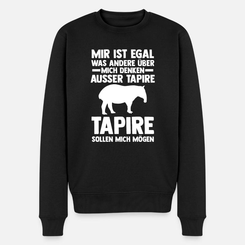 Tapir - Männer Premium Bio Pullover - Schwarz