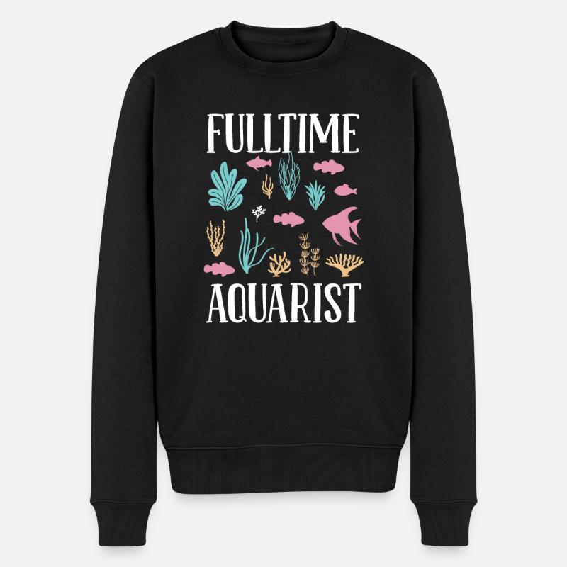 Aquarium - Männer Premium Bio Pullover - Schwarz